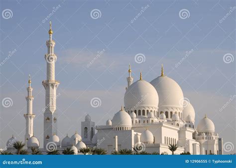 Scheich Zayed Mosque In Abu Dhabi Stockbild Bild Von Maurisch Araber