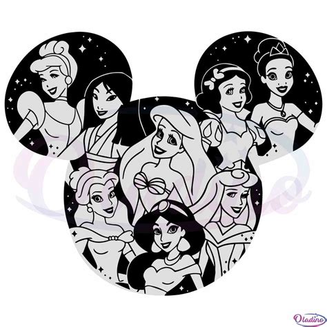 Disney Princess Svg Disneyland Mickey Ears Cutting File