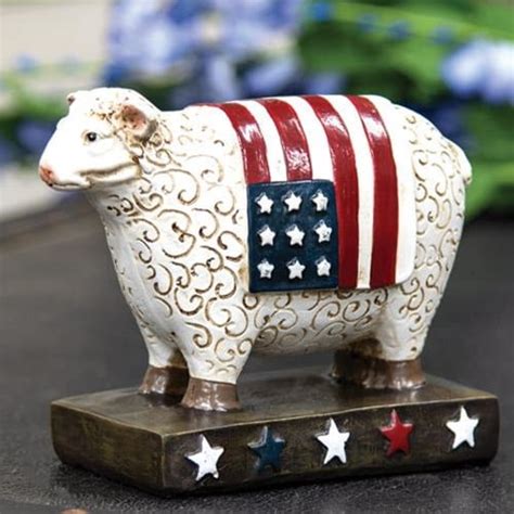 Americana Resin Sheep Figurine