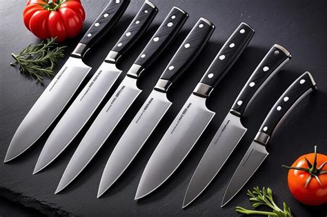 Premium Photo Modern Ceramic Kitchen Knife Set