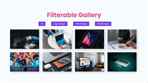 Make Portfolio Filterable Image Gallery With Html Css Javascript