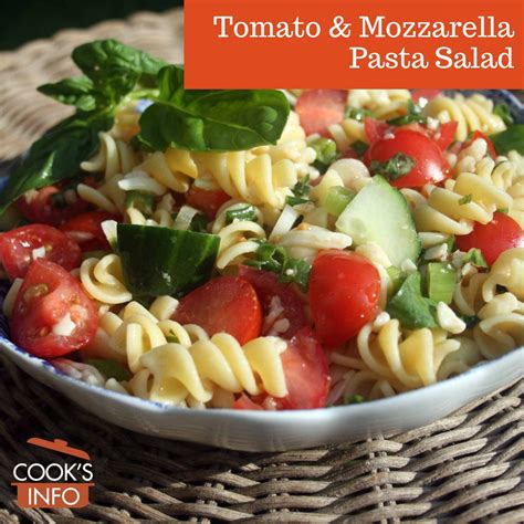 Tomato And Mozzarella Pasta Salad Cooksinfo