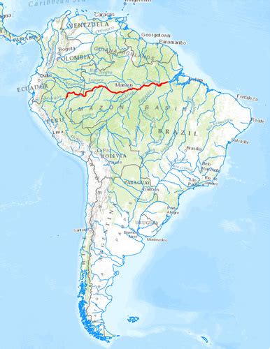 Map Of South America Rivers