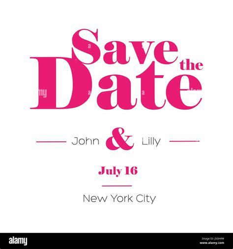 Save The Date Lettering Stock Vector Image And Art Alamy