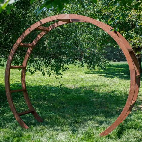 Belham Living Roslyn 6 5 Ft Wood Tunnel Arbor Hayneedle Garden