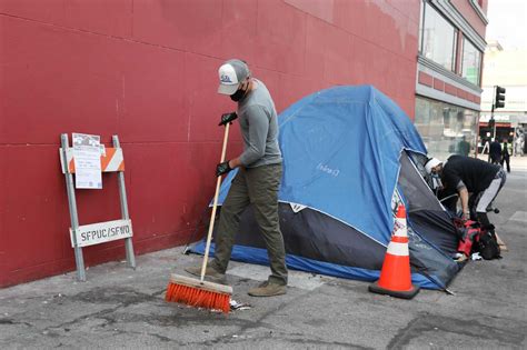 Newsom Grabs A Broom And Talks Homeless Policy At An Sf Encampment