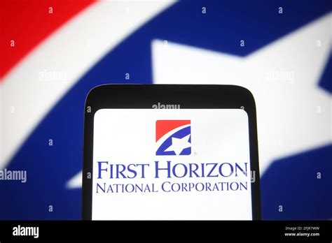 In this photo illustration, the First Horizon National Corporation logo ...