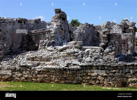 Ancient Maya City Ruins Of Tulum Yucatan Mexico Stock Photo Alamy