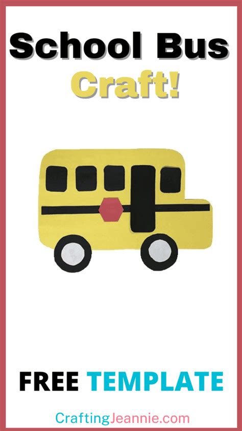 School Bus Craft Free Printable Your Therapy Source 59 Off