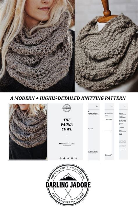 Fauna Cowl Knitting Pattern Darling Jadore Lace Cowl Scarf Pattern