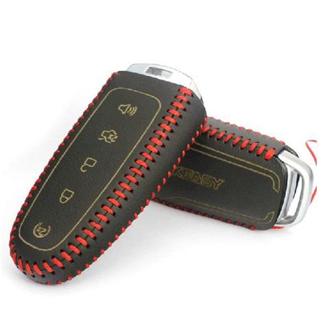 Geniune Leather Remote Smart Key Fob Case Holder Cover For Ford Edge