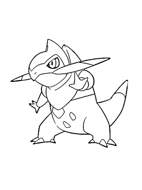 Fraxure Pokemon Coloring Pages Free Printable