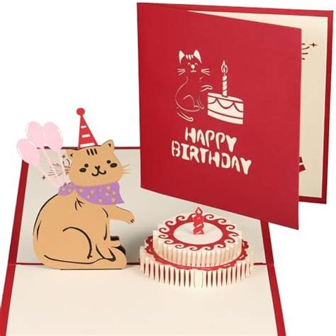 Pop Up Karte 3d Geburtstagskarte Lustige Happy Birthday Karte Katzen