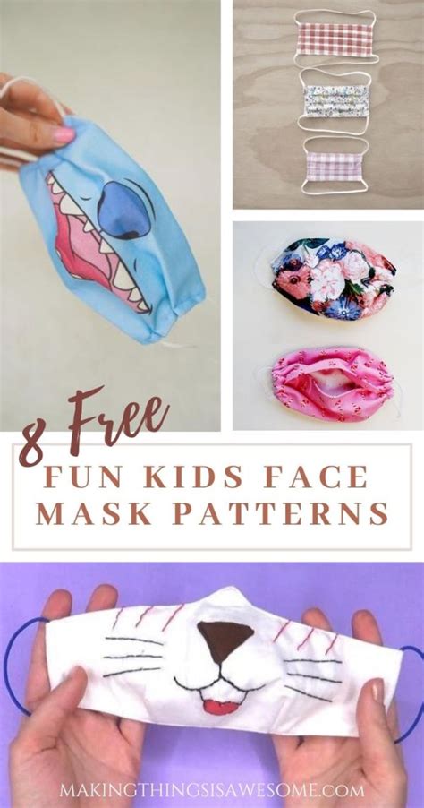 8 Free DIY Kids Face Mask Patterns - That Kids Will Love Wearing ...