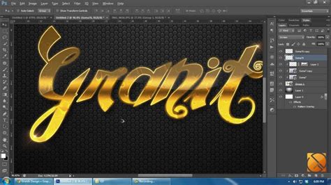 Tutorial Photoshop Cs6 [hd] How To Make Pattern And Gold Text Style