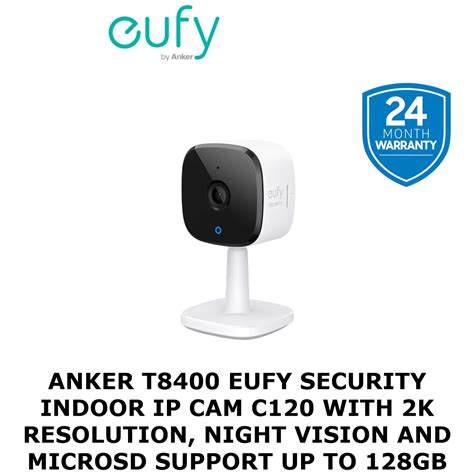 ANKER T8400 EUFY SECURITY INDOOR IP CAM C120 WITH 2K RESOLUTION NIGHT