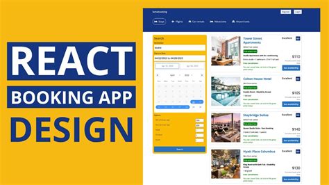 React Booking Reservation App Ui Design For Beginners Youtube