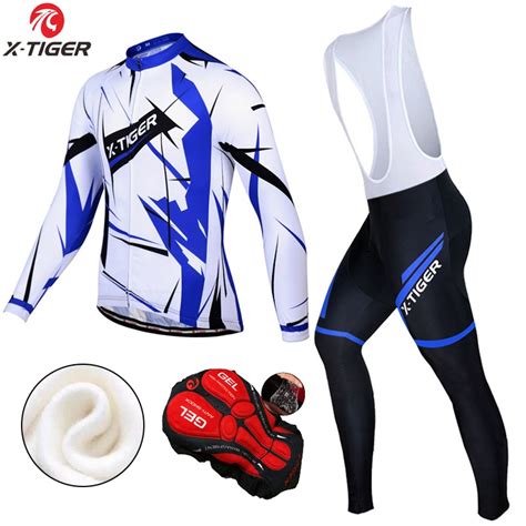 X Tiger Xm Zbt 014 Winter Thermal Fleece Cycling Jersey Set Long Sleeve