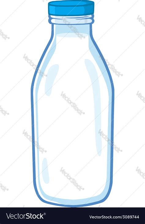 Milk Bottle Cartoon Royalty Free Vector Image Vectorstock