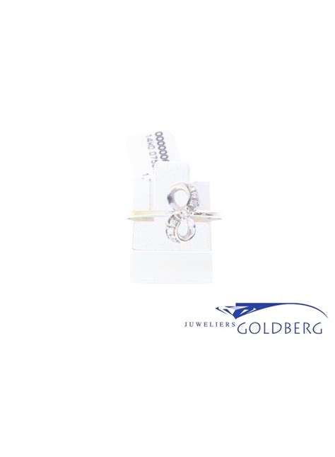 K Witgouden Vintage Ring Met Diamantjes Goldberg