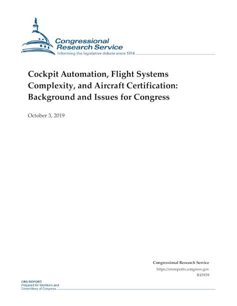 Pdf Cockpit Automation Flight Systems Complexity And Cockpit