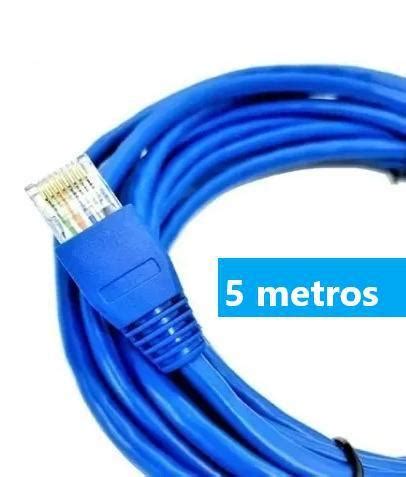 Cabo De Rede Azul Rolo C 5 Metros CFTV Internet Montado