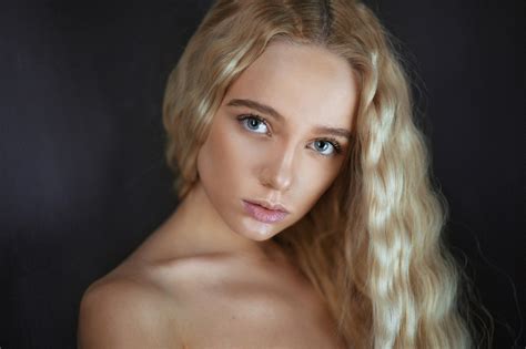 Wallpaper Maria Popova Women Maxim Maximov Blonde Portrait Face