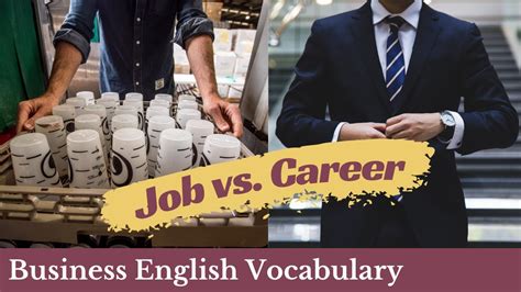 Job Vs Career Whats The Difference Business English Youtube