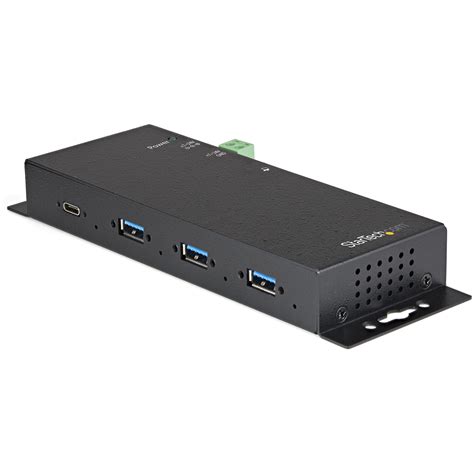 StarTech.com 4-Port USB C Hub 10Gbps - Metal Industrial USB Type-C Hub w/ 3xUSB-A & 1xUSB-C ...