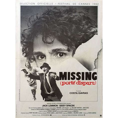 MISSING Movie Poster - Original French One Panel