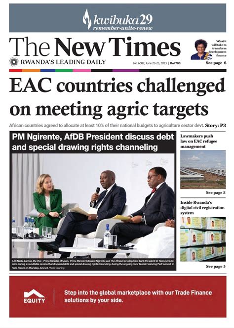 The New Times Rwanda On Twitter The New Times Front Page Of Friday