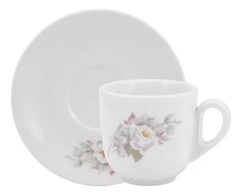 Taza de té Pampa Eterna con platillo 200 ml porcelana Schmidt color