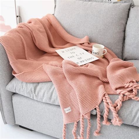 X Cm Home Decoration Nordic Style Casual Knitted Blankets With