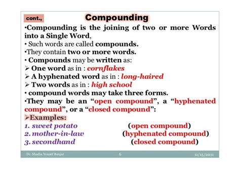 Processes Of Word Formation Morphology Lane 333 2012 Dr Shadia