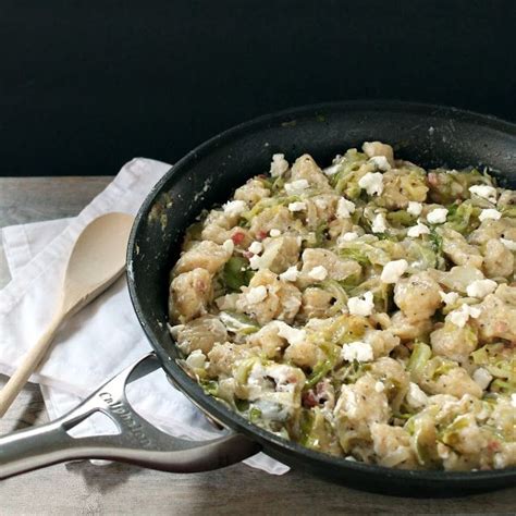 Slovak Haluski Czech Potato Dumplings And Cabbage Dish