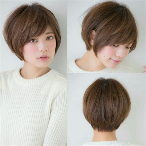 Asian Japanese Haircut Round Face Haircuts Trendy Haircuts Short Bob