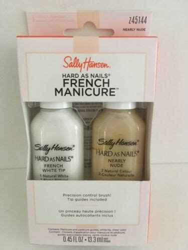 Sally Hansen Hard As Nails French Manicure Kit Nearly Nude Ebay