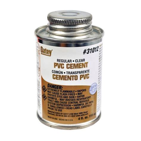 Oatey PVC Regular Clear Cement 4 Oz 31012 Blain S Farm Fleet