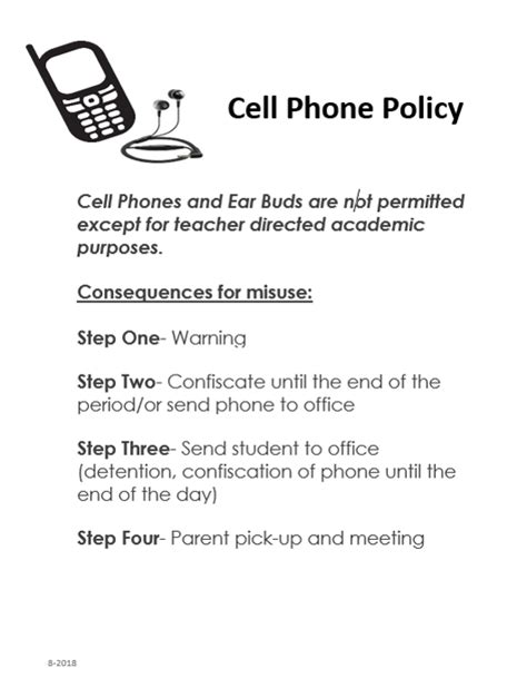 Cell Phone Policy Template