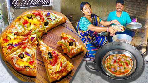 চিজ ছাড়া পিজ্জা কম খরচে বানাও│pizza Recipe│homemade Pizza Recipe Bengali Youtube