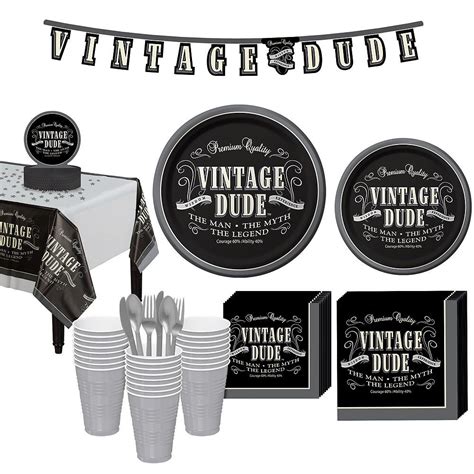 Vintage Dude Party Kit For 32 Guests Dude Birthday Party Vintage