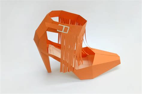 Diy Tassle High Heel Shoe 3d Papercraft By Paper Amaze Thehungryjpeg