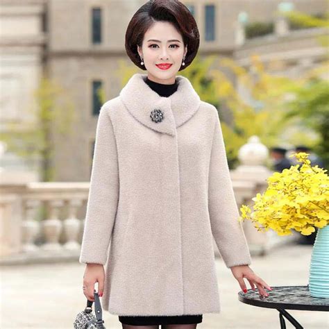 Buy Imitation Mink Velvet Coat Female Middle Aged Mother Autumn And