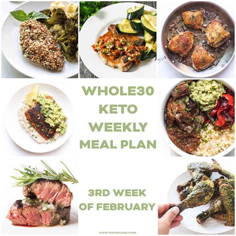 Whole Keto Weekly Meal Plan February Week Tastes Lovely