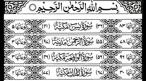 Surah Yasin Rehman Waqiah Mulk