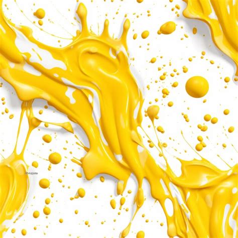 Premium AI Image Yellow Liquid Splashing On A White Surface With A