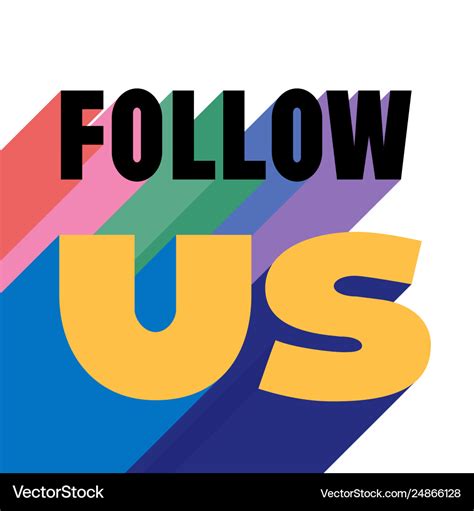 Follow Us For Social Media Royalty Free Vector Image