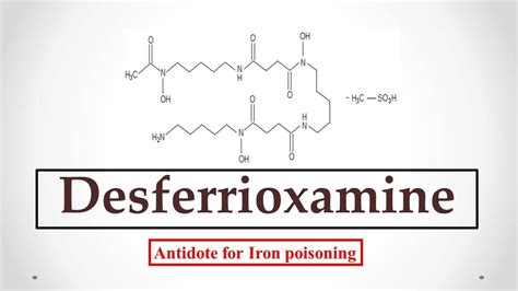 Deferoxamine (DFOA) uses, antidote effects, mechanism, indications and ...