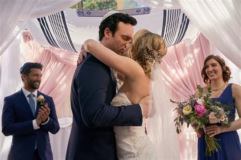 Photo Jake Epstein Becca Tobin Wedding Contract Hallmark Movie 10