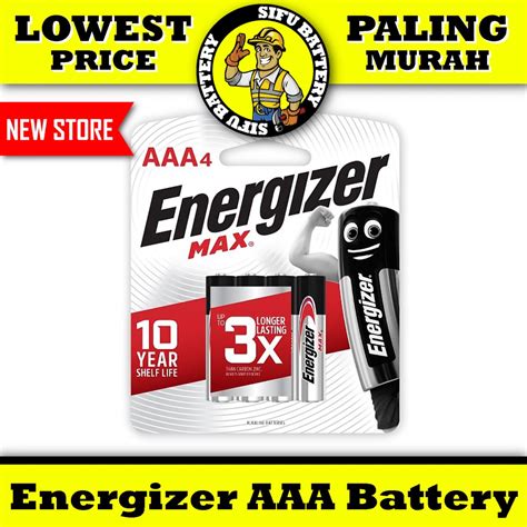 AAA Battery Energizer Max Powerseal 4Pcs E92 Value Pack Alkaline